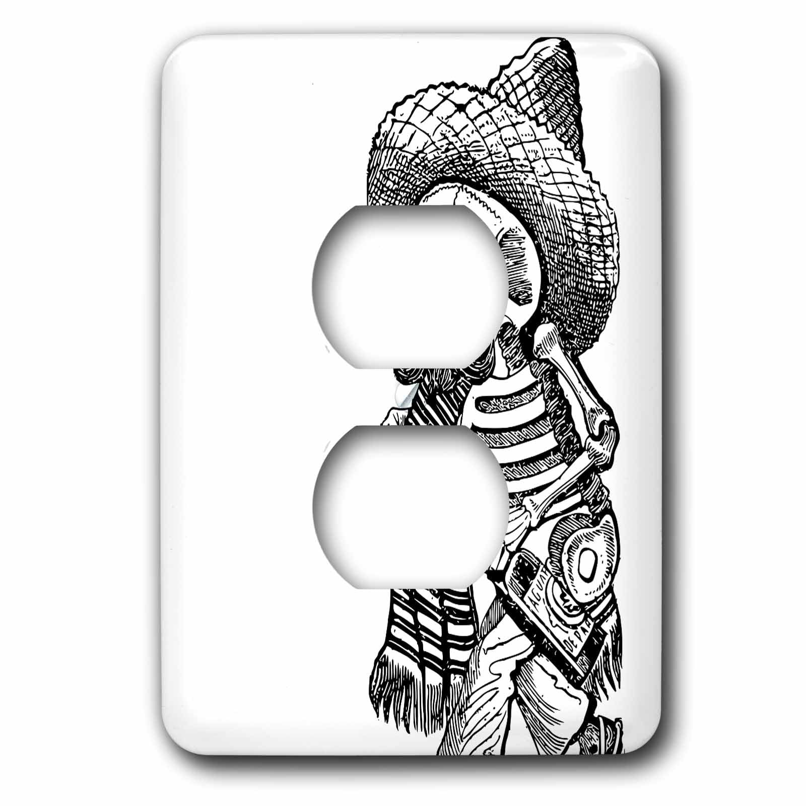 Interrupteur squelette 3dRose lsp_110541_6 pour masquer une plaque usee - 4