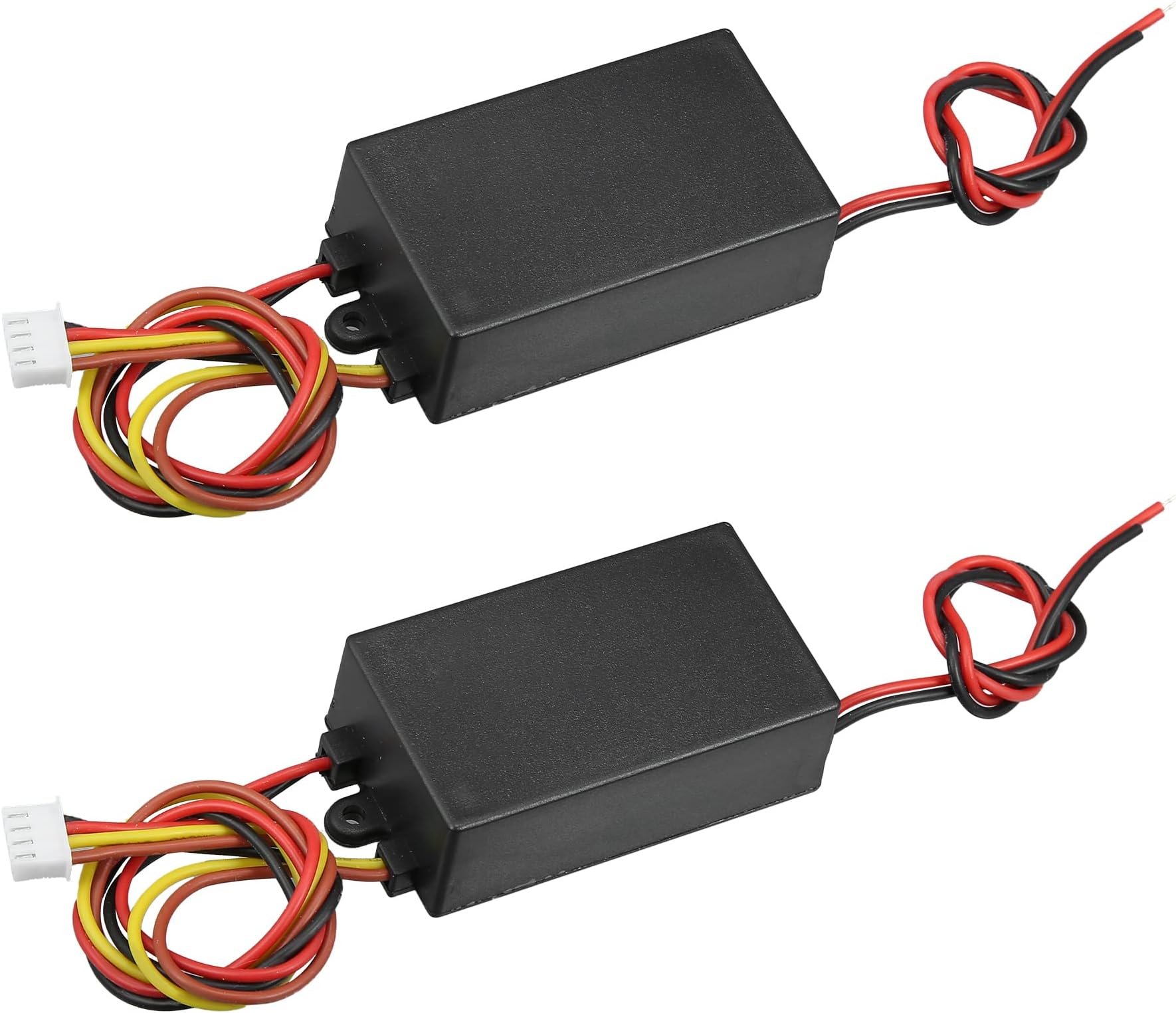 X AUTOHAUX Universal Taillight Controller 12V Car Tail LED Turn Signal Light 3-Step Sequential Dynamic Chase Flash Module Box ABS Black 2pcs
