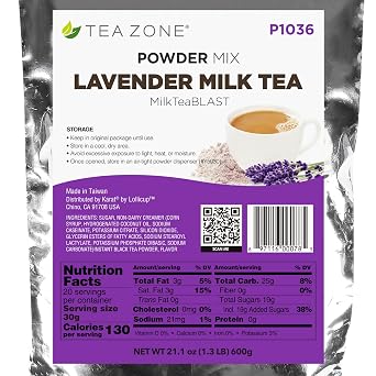 Tea Zone 1.32 lb Lavender Milk Tea Powder