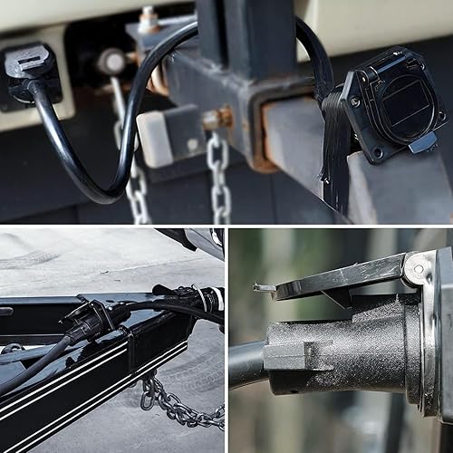 Miniatura 8 de Nilight Enchufe de conector redondo de 7 pines macho para remolque, 7 polos, enchufe de 7 polos, enchufe de repuesto lateral del vehículo de 7 vías