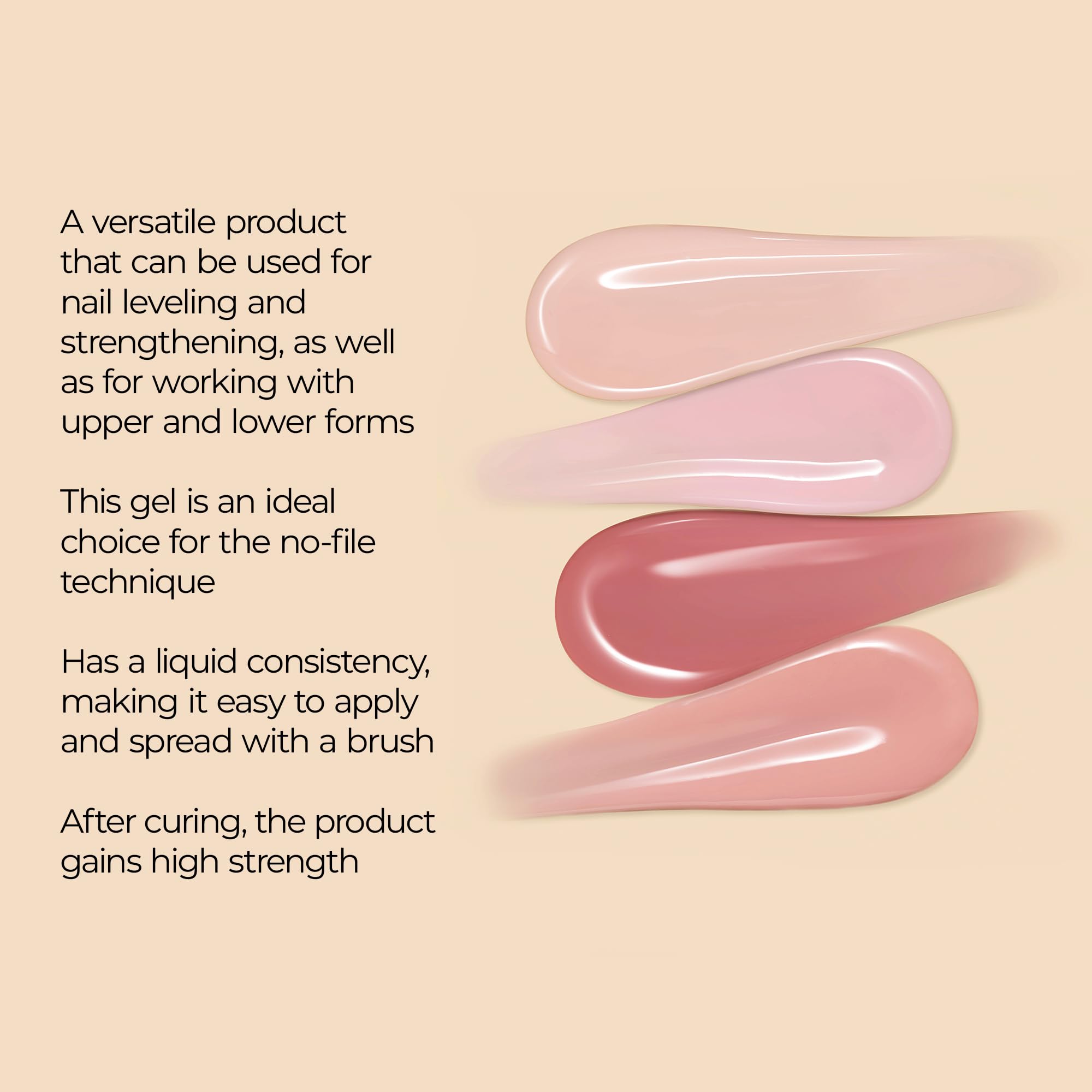 Kodi Professional Gel Ricostruzione Unghie Professionale – Base Rinforzante e Allungamento Soak Off UV/LED Modeling Liquid Gel per Unghie Più Forti & Apex # 02 – 30gr (Nude Naturale)