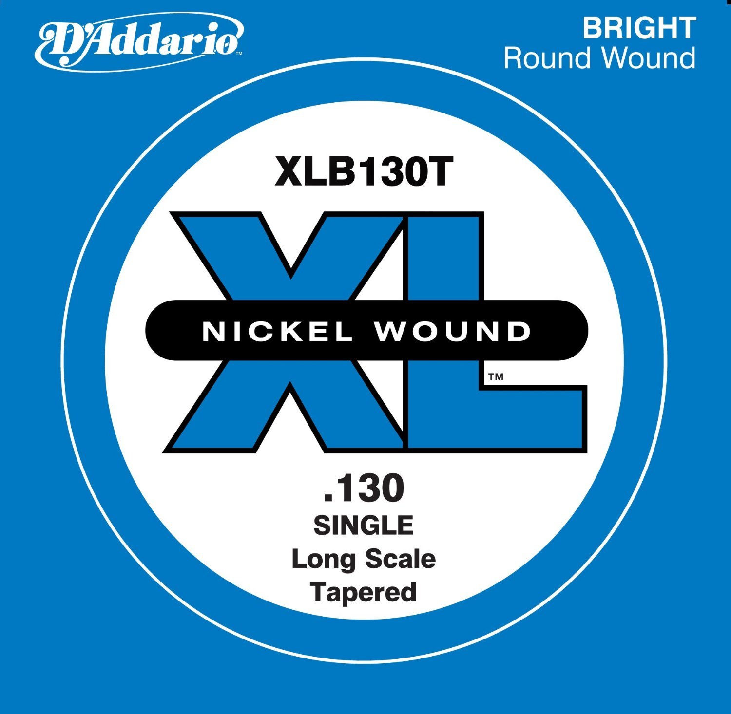 D'Addario .130 Long Scale Nickel Wound Tapered Single String for Bass Guitar