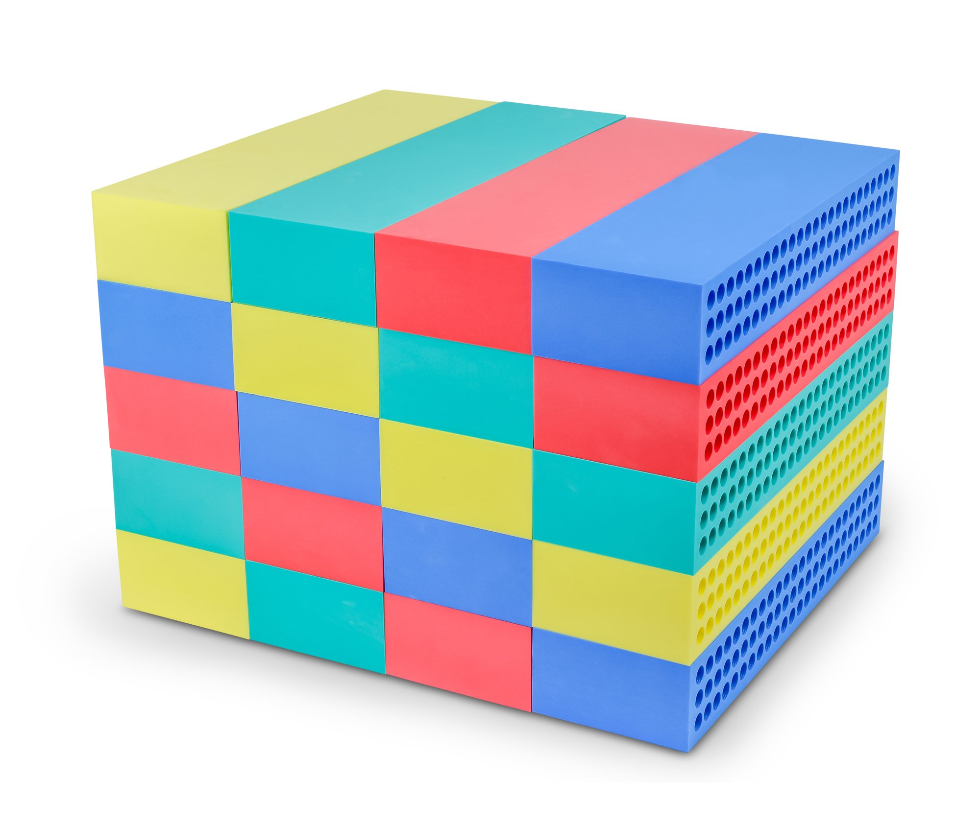 BlockX® Original Grundset mit 20 Schaumstoffblöcken, Motorik- & Leichtathletik-System, hochwertige PE-Schaumblöcke (50x15x8 cm), pädagogisches Bausystem für Schule, Kindergarten