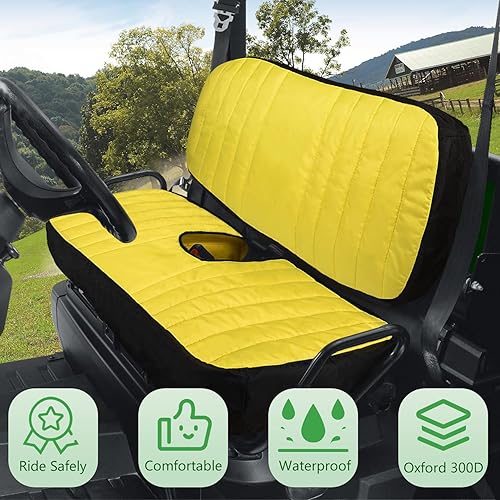 Miniatura 4 de LP66449 - Funda de asiento de banco de tamaño mediano para John Deere Gator XUV560 XUV590  Tela Oxford 300D, cómoda, impermeable