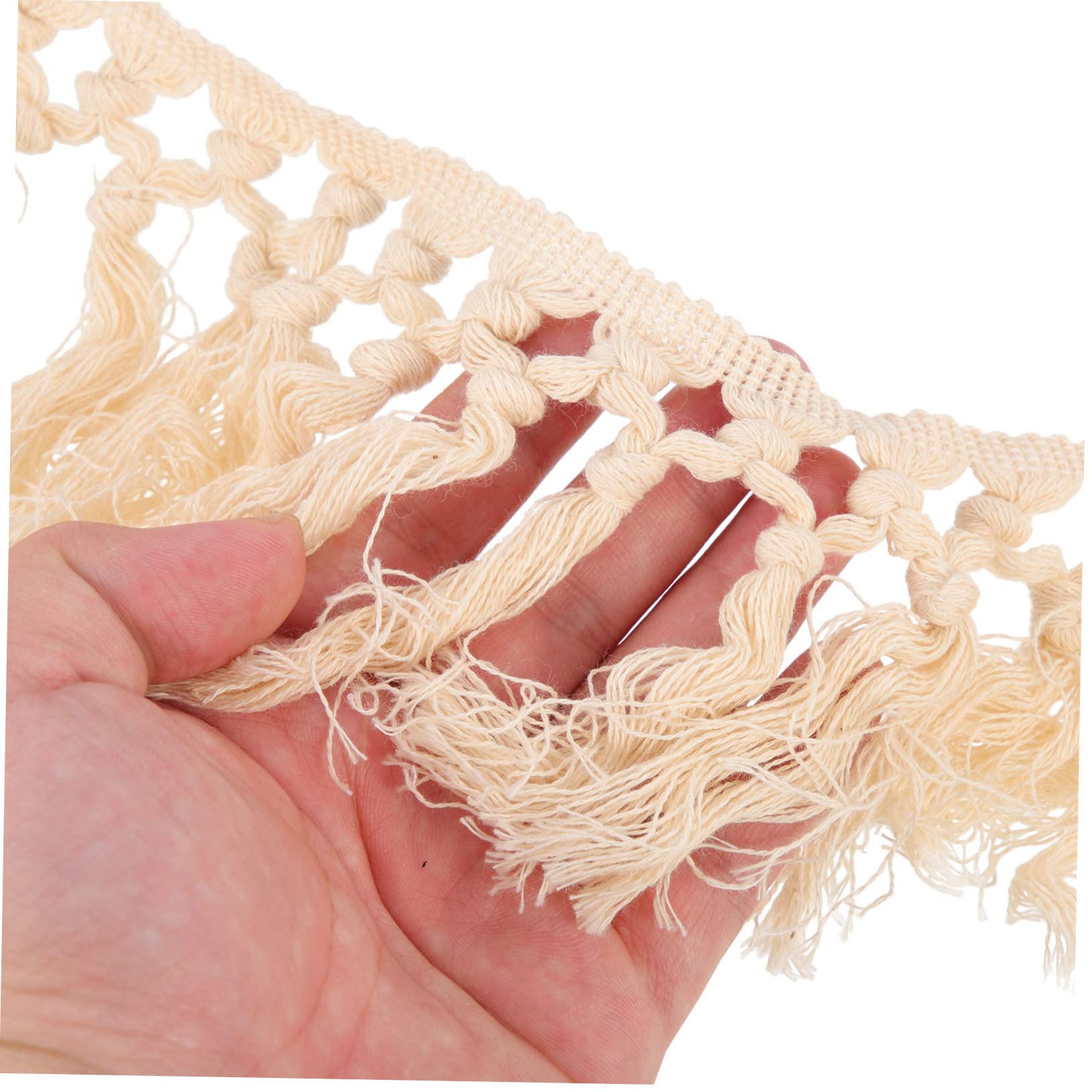 Garniture en Dentelle et Pompons pour Rideaux Bricolage Accessoire de Couture en Polyester Lavable Décoration Intérieure et Mode DIY 5 Mètres