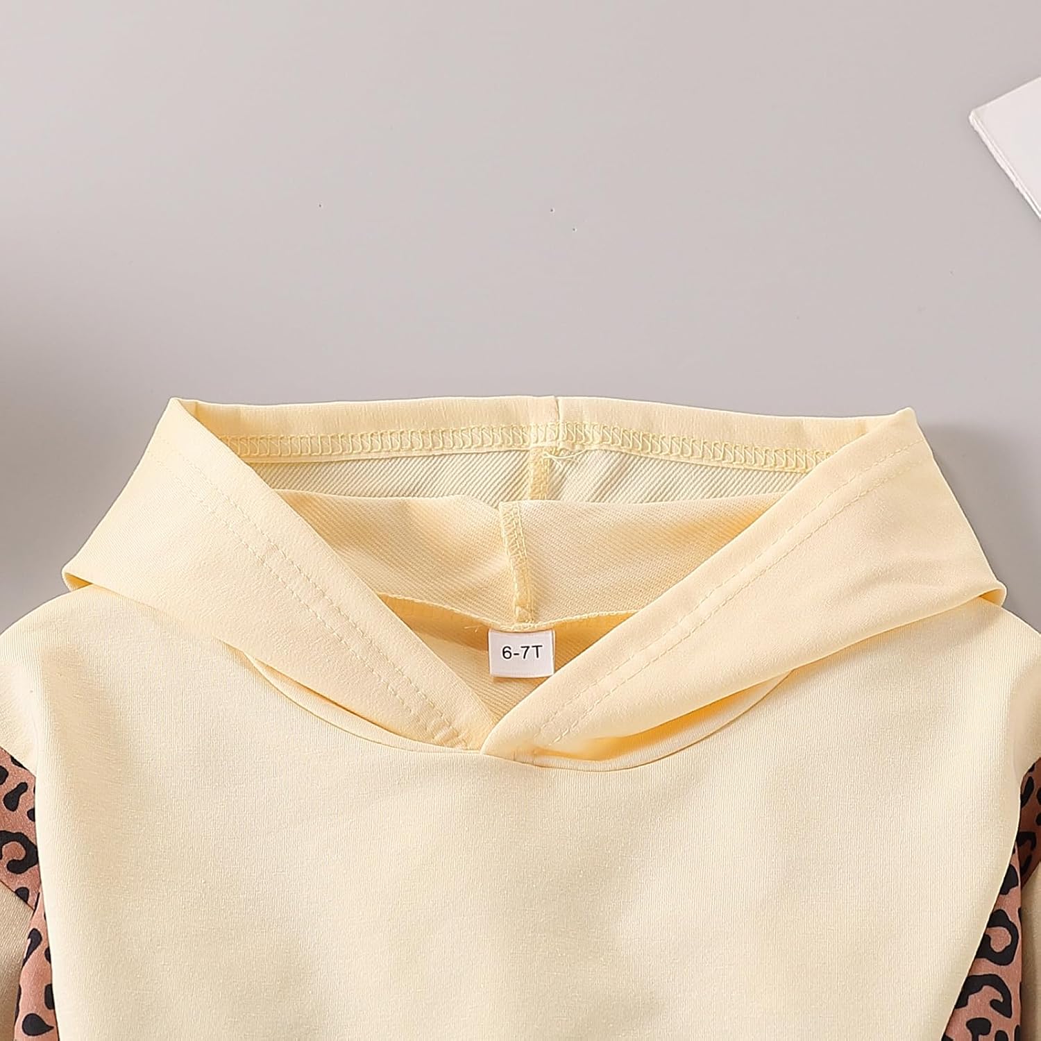 4-8T Girls Clothes Letter Print Tie Dye Hooded Long Sleeved Top +Tie Dye Long Pants Outfits Set - Image 6