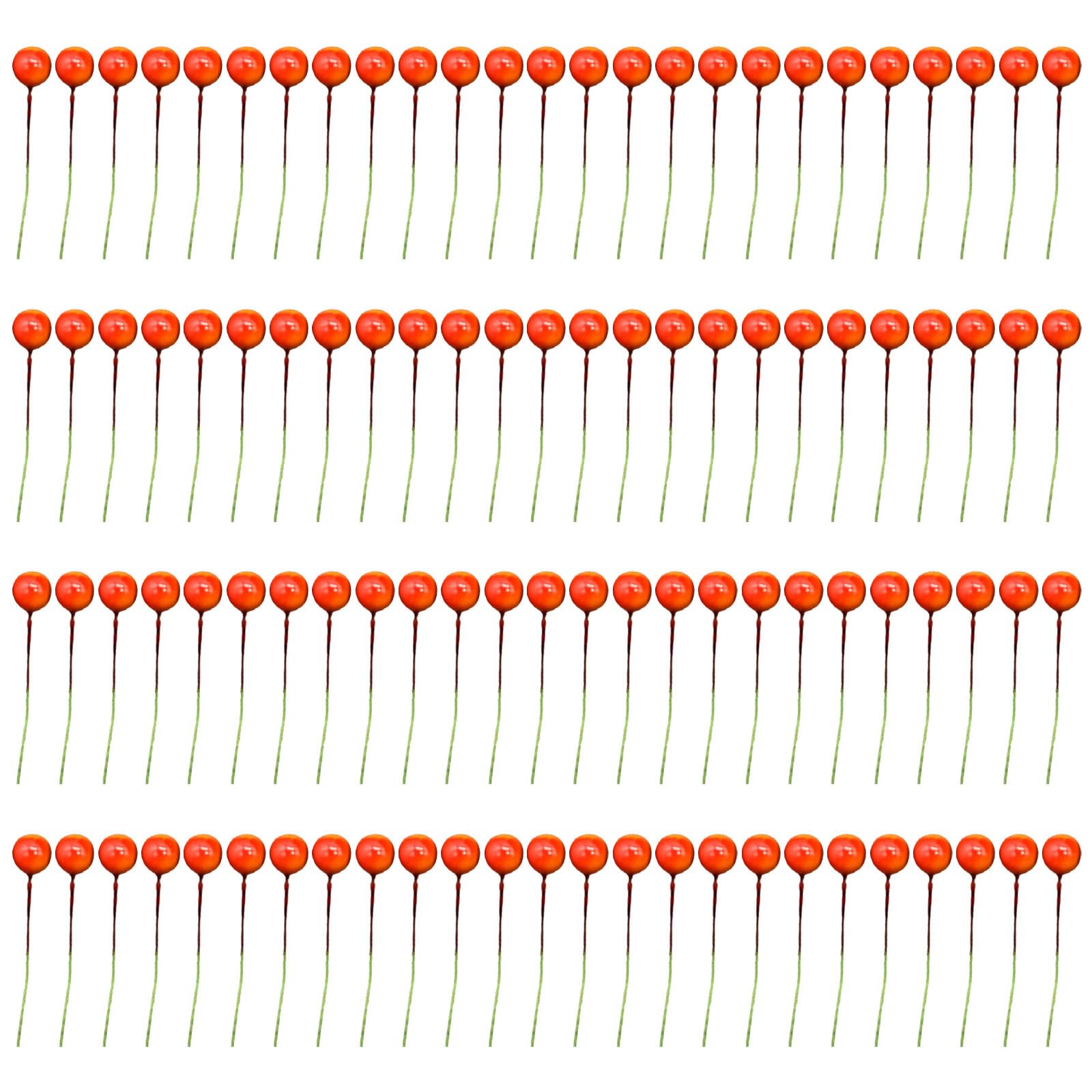 Elnwnnkc Red Yellow Of 100 Christmas Berries Ball Ornamentation Durability Foam Holiday Decorations For Tree Fireplaces Mantels Party Setups Christmas Foam Berries Decorations