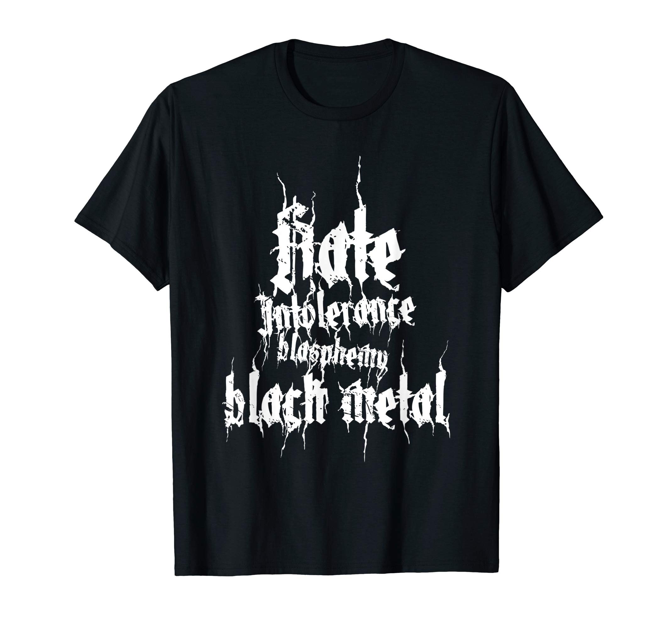 Black Alley BoutiqueHate Intolerance Blasphemy Black Metal T-Shirt