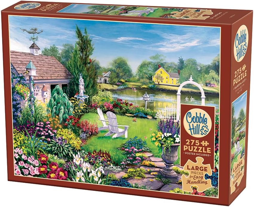 Cobble Hill 275 Piece Easy-Handling Puzzle - by The Pond - Sample Poster Included