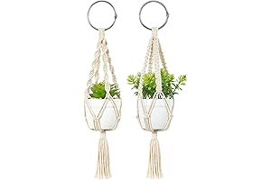 Mini Macrame Plant Hanger for Car Rear View Mirror