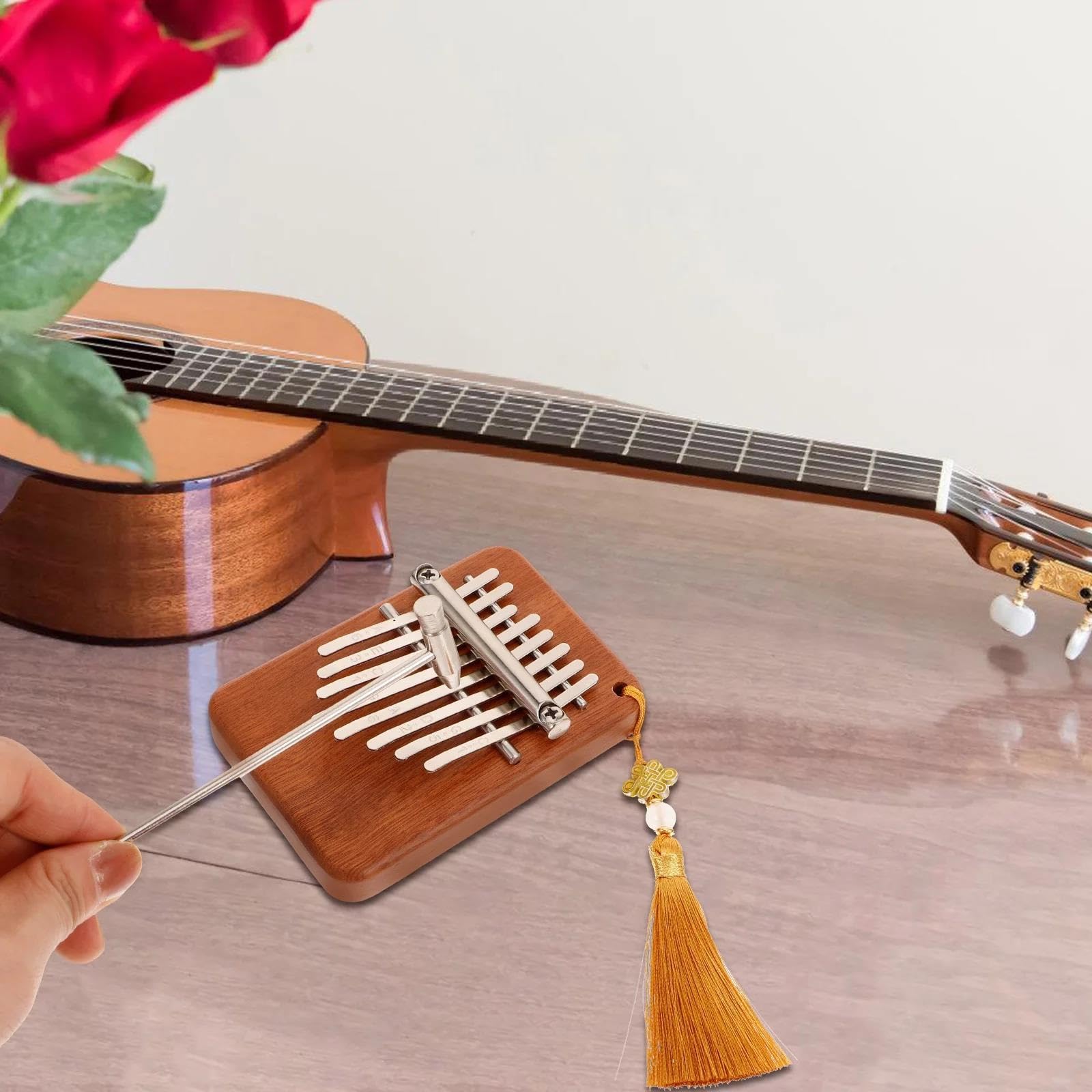 Kalimba Przenośny Instrument Muzyczny Dla Dorosłych Z Zabytkową Klawiaturą Kalimba