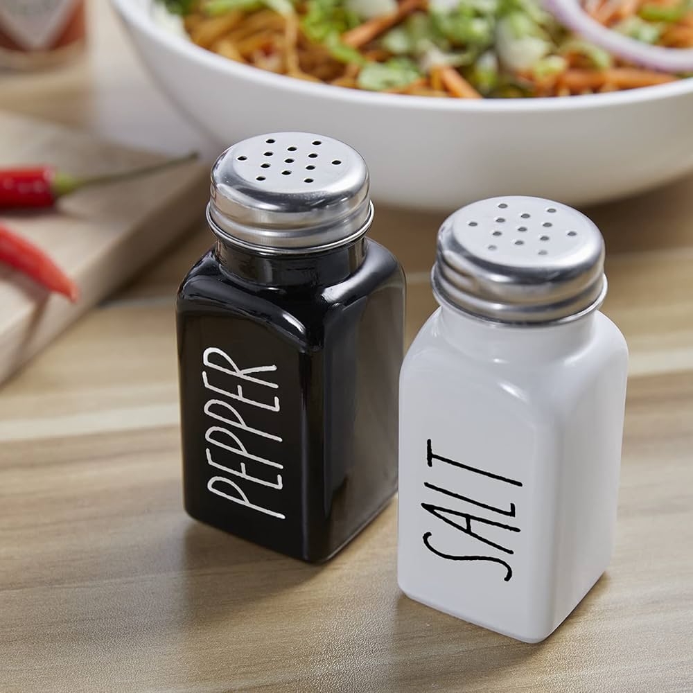 UDQYQ Salt And Pepper Shakers Set With Holder,Cruet Sets Stainless