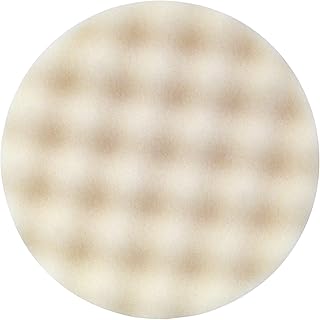 3M Foam Compounding Pad, 05723, Single Sided, Flat Back, Hook and Loop, 8 in (203.2 mm), 2 Pads/Bag , White