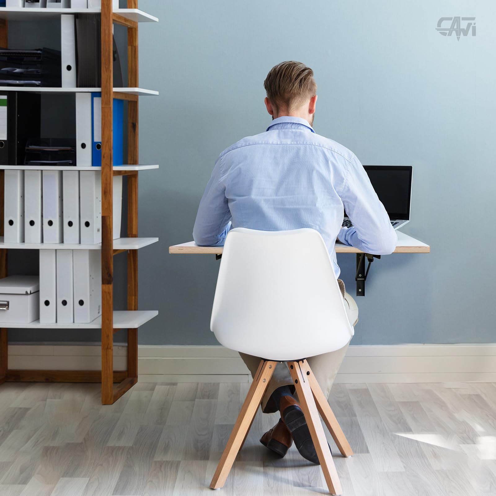 Table pliante murale robuste en bois massif : table de cuisine pliante et bureau suspendu, table pliante en MDF laminé