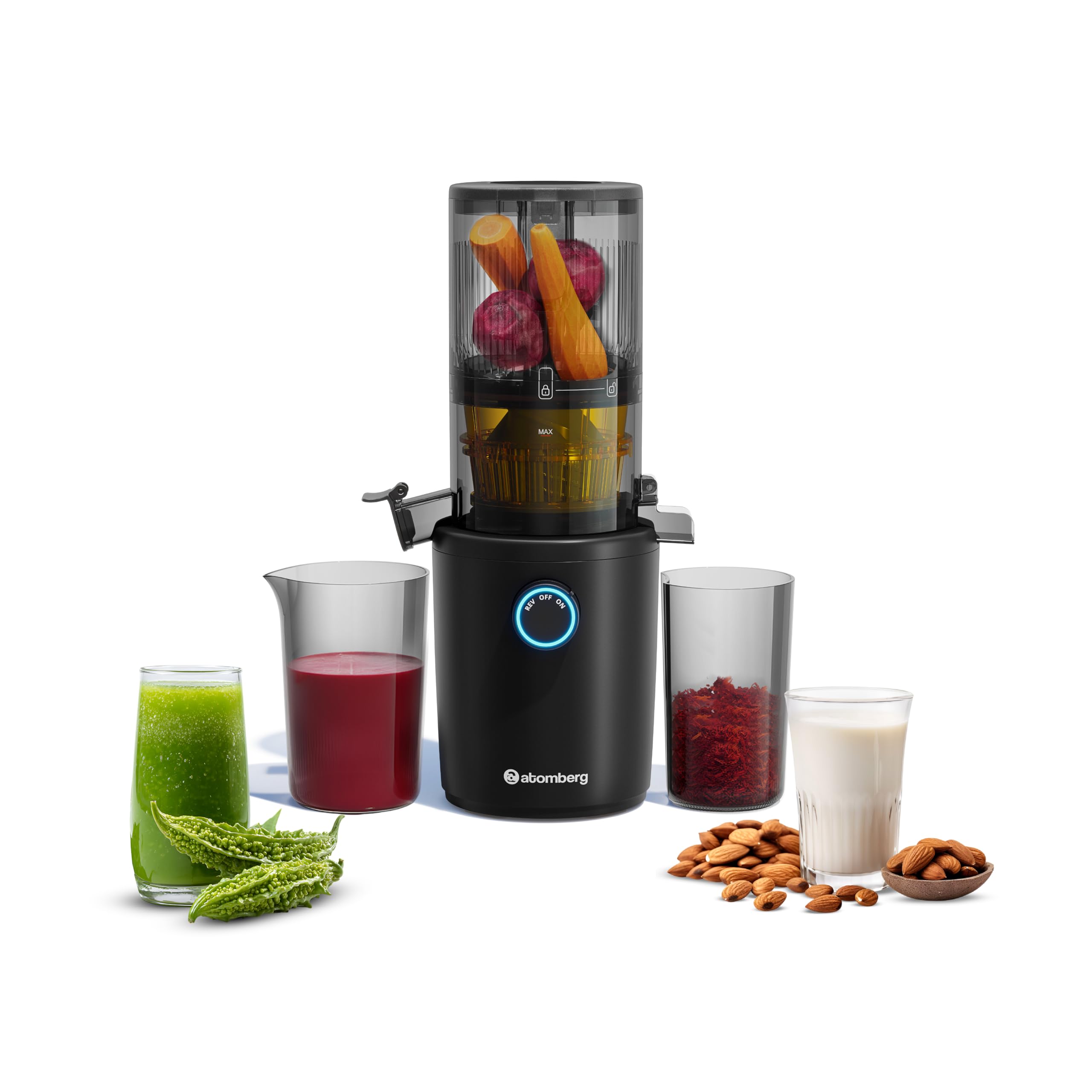 Atomberg Althea Cold Press Juicer | High Nutrition | Easy Assembly & Cleaning | Intelligent Auto Reverse | Advanced Safety Features | Ideal for Fruit, Veggie Juices & Nut Milks