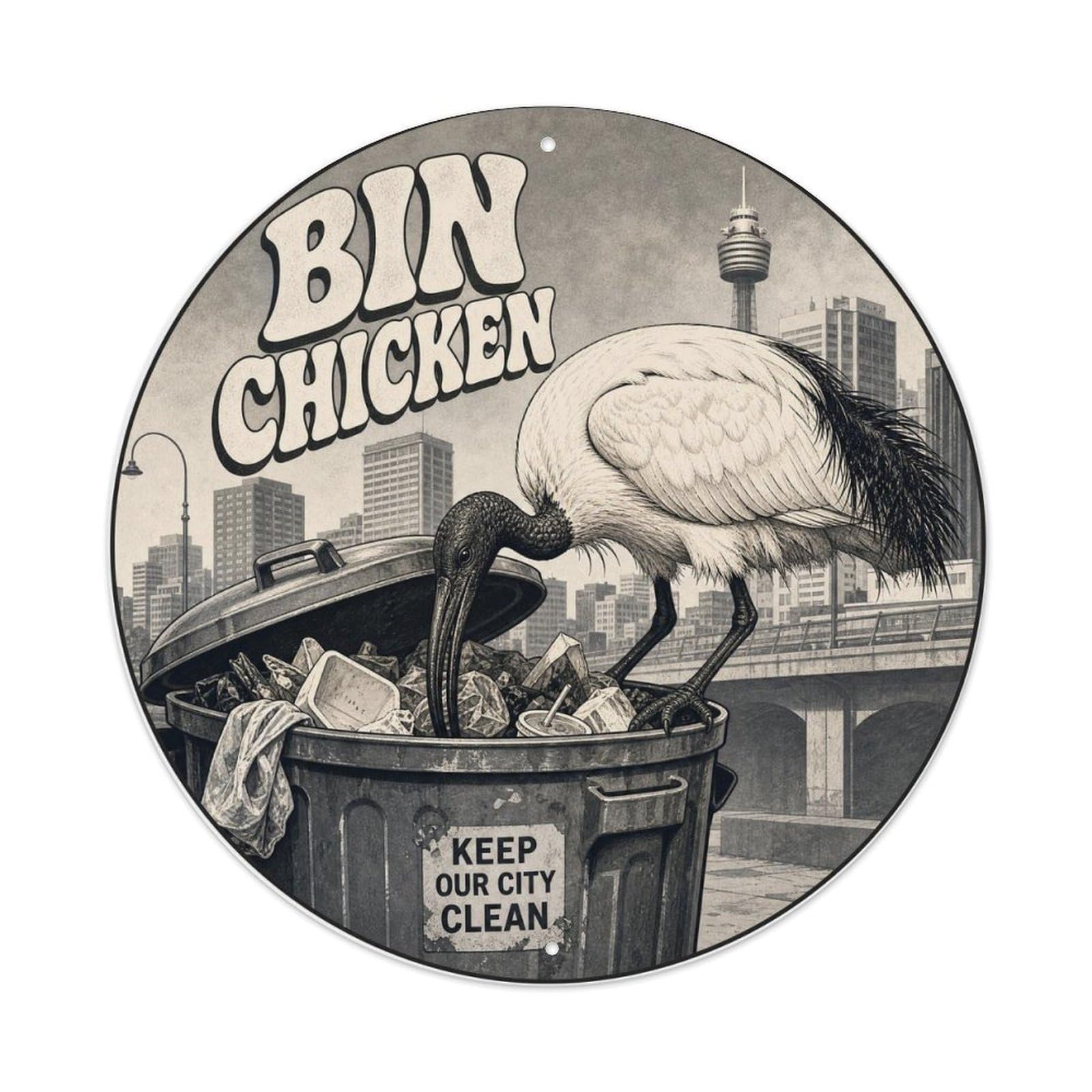 Retro Ibis Wetland Bird Vintage Classic Nature Feather Metal Tin Sign