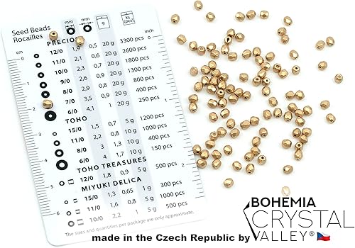 Miniatura 2 de 100 cuentas de vidrio checo prensadas facetadas pulidas al fuego de 0.118 in (0.12 pulgadas), oro pálido azteca - 01710