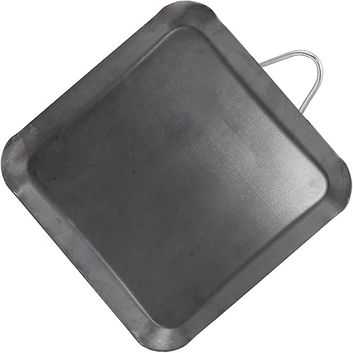 Miniatura 1 de Comal Para Tortillas Grandes Para Estufas para Tortillas y Quesadilla Acero al Carbono Mango de Metal Resistente (8.25x16.5 pulgadas)
