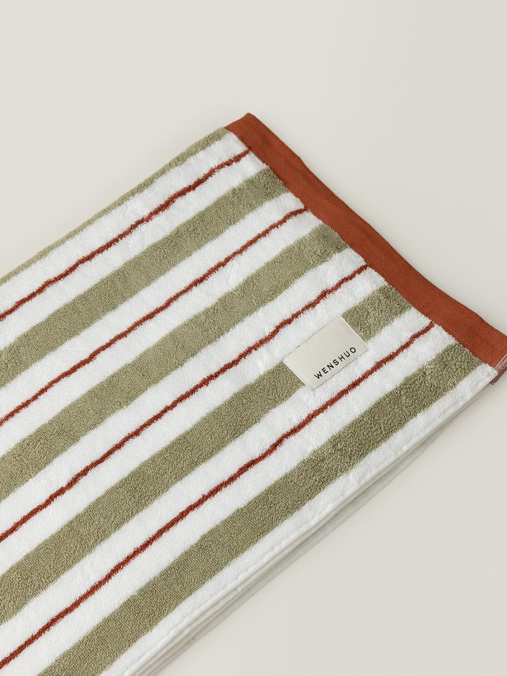 WENSHUO Melted Lollipop-Striped Pure Cotton Bath Towel,100% Combed Cotton,Luxury Shower Towel,Super Absorbent(Pack of 1) (55.12" L × 27.56" W)