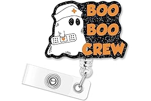 Boo Boo Crew Halloween Ghost Badge Reel for Medical Professionals