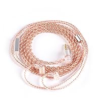 Vista 10 de KBEAR - Cable IEM de repuesto de 2 pines con micrófono, 4 núcleos de cobre puro HiFi, cable de actualización desmontable con enchufe de 3.5mm