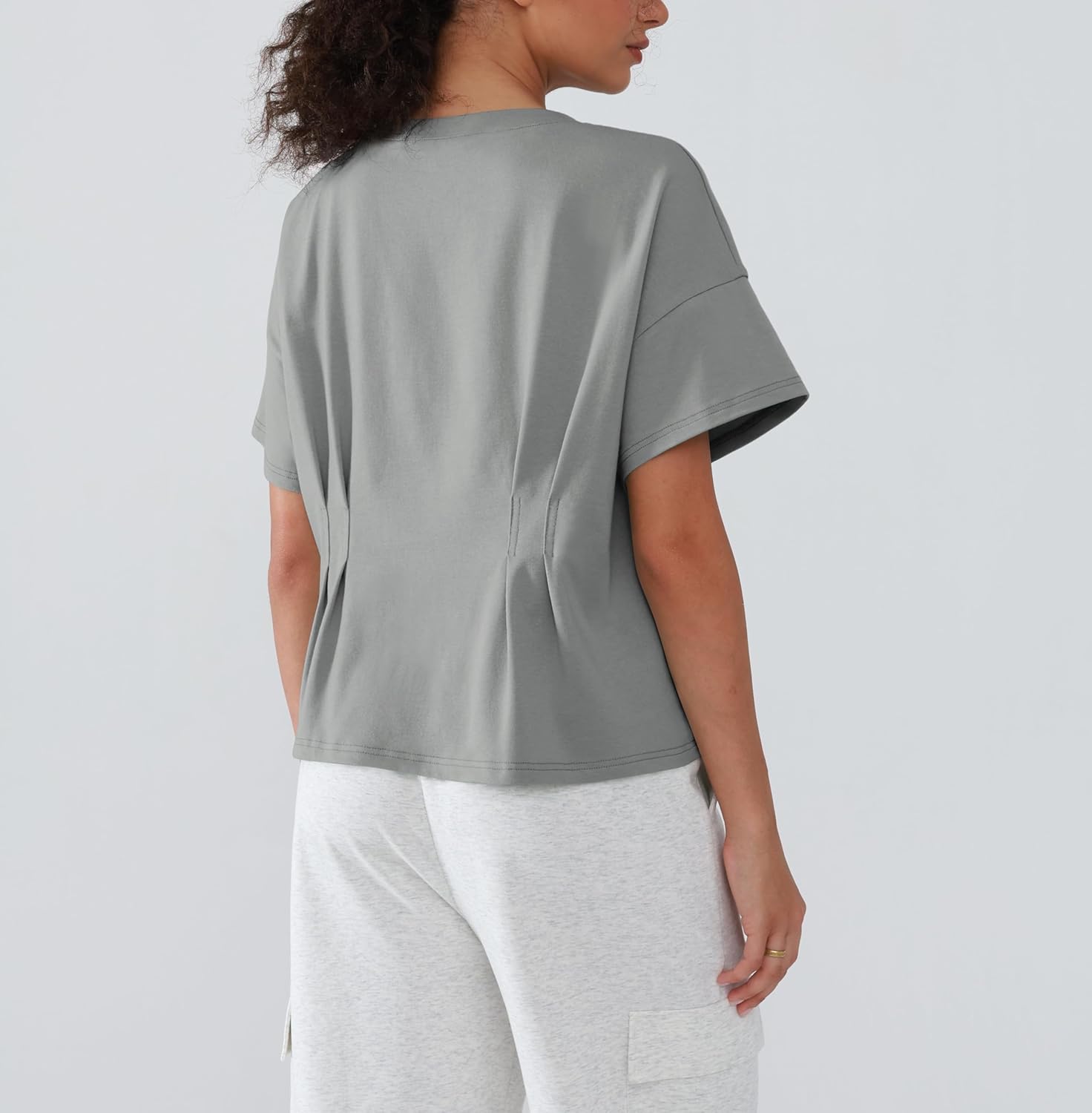 Workout Shirts for Women Short Sleeve Loose Fit Athletic Tops Moisture Wicking Yoga Running Gym Casual Shirts - Image 3