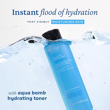 belif Niacinamide Hydrating Toner Aqua Bomb Lightweight Cooling Toner with Hyaluronic Acid, Soothing and Balancing Formula, Skin Barrier Repair and Radiant Skin, Korean Skincare, 5.07 fl oz