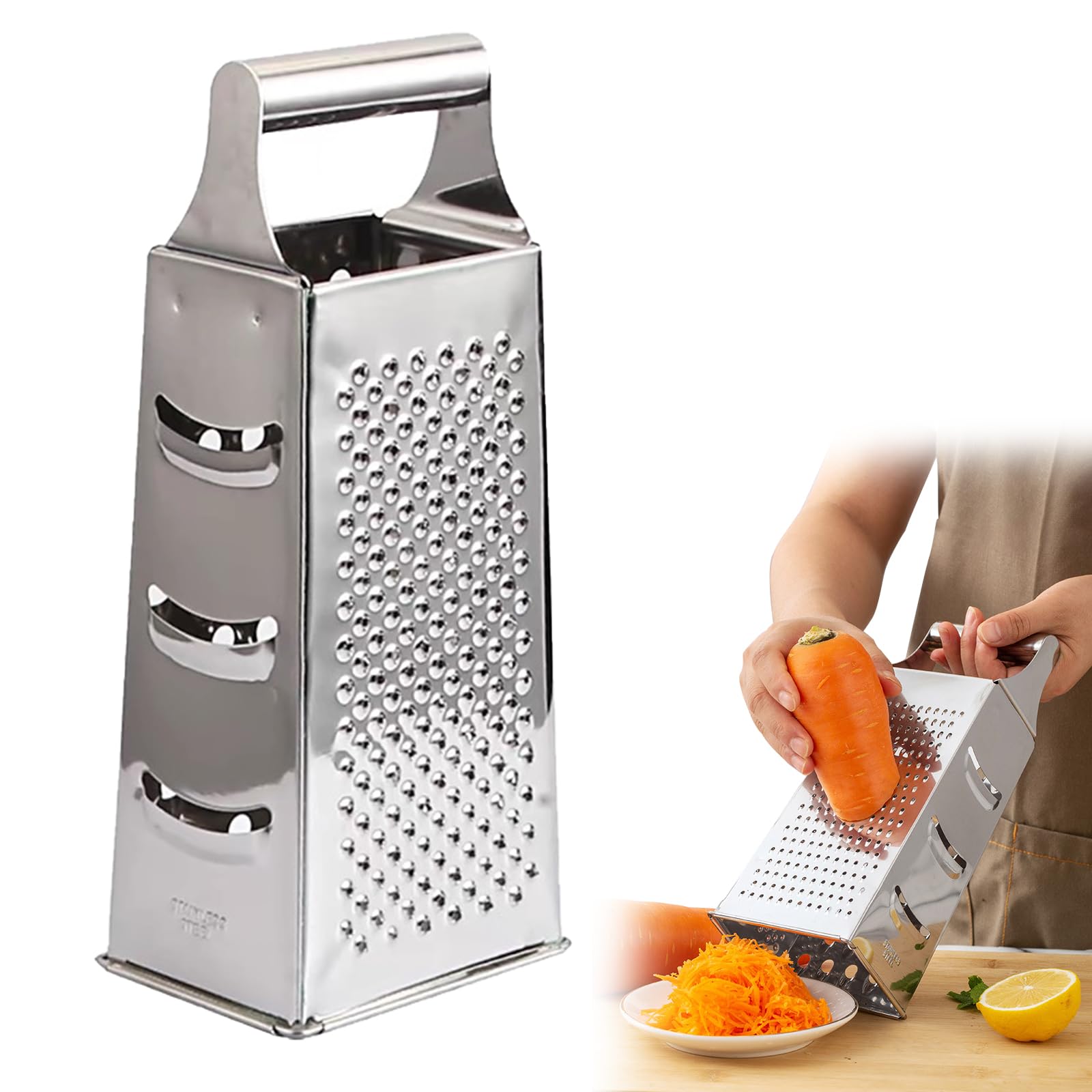 Liroyal おろし器 チーズ削り器 4面 千切り器 スライサー しりしり器 ステンレス鋼 野菜 果物用 キッチンツール 野菜薄切り キャベツ千きり 野菜カッター