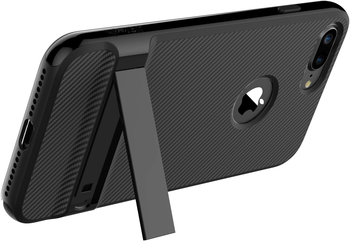 JETech Slim-Fit iPhone 7 Plus Case Cover with Microfiber and Self Stand for iPhone 7 Plus 5.5", Black
