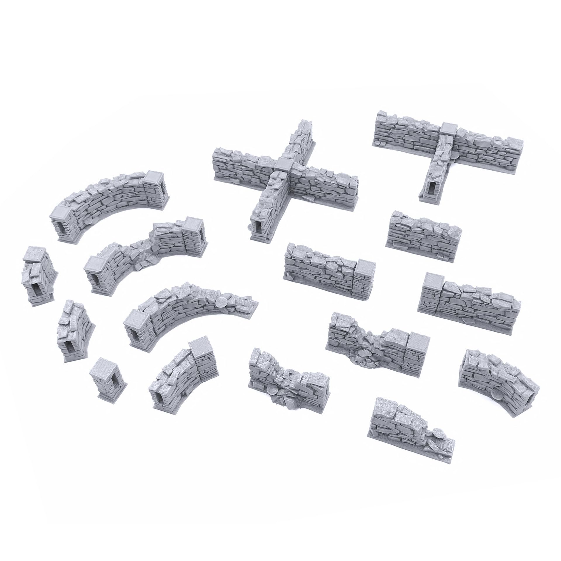 Schist Stone Fences - Terreno DND compatible con Calabozos y Dragones, Warhammer 40k, juegos de guerra en miniatura de 28 mm, juegos de rol de mesa, escenarios de juegos de guerra