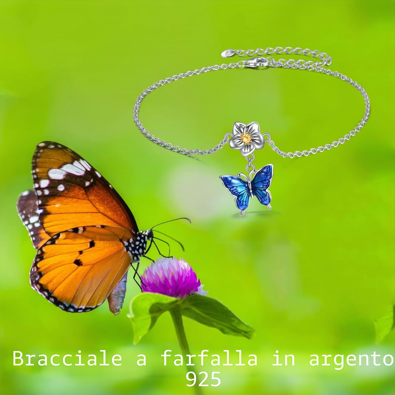 YAFEINI Cavigliere di Libellula Gioielli Regali per le Donne Ragazze Cavigliere di Fiori di Libellula in Argento Sterling Cavigliere a Catena con Catena di Estensione da 2,5 Pollici
