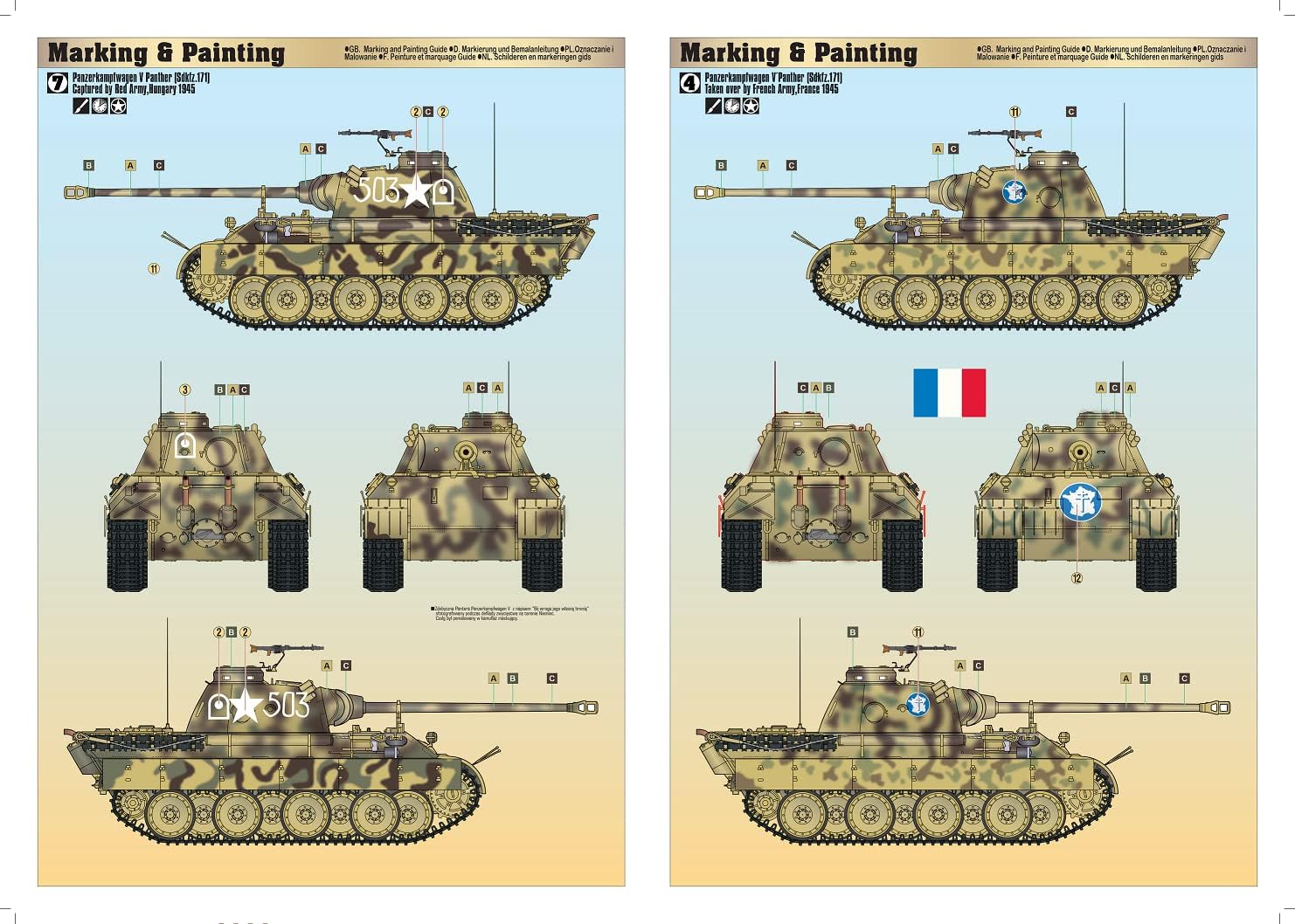 MISTER CRAFT HOBBY KITS Mistercraft zestaw modelarski SDKs. KFZ.171 PANTHER, skala 1:35, plastikowy zestaw do montażu, model z tworzywa sztucznego, instrukcja montażu, 247 mm x 85 mm