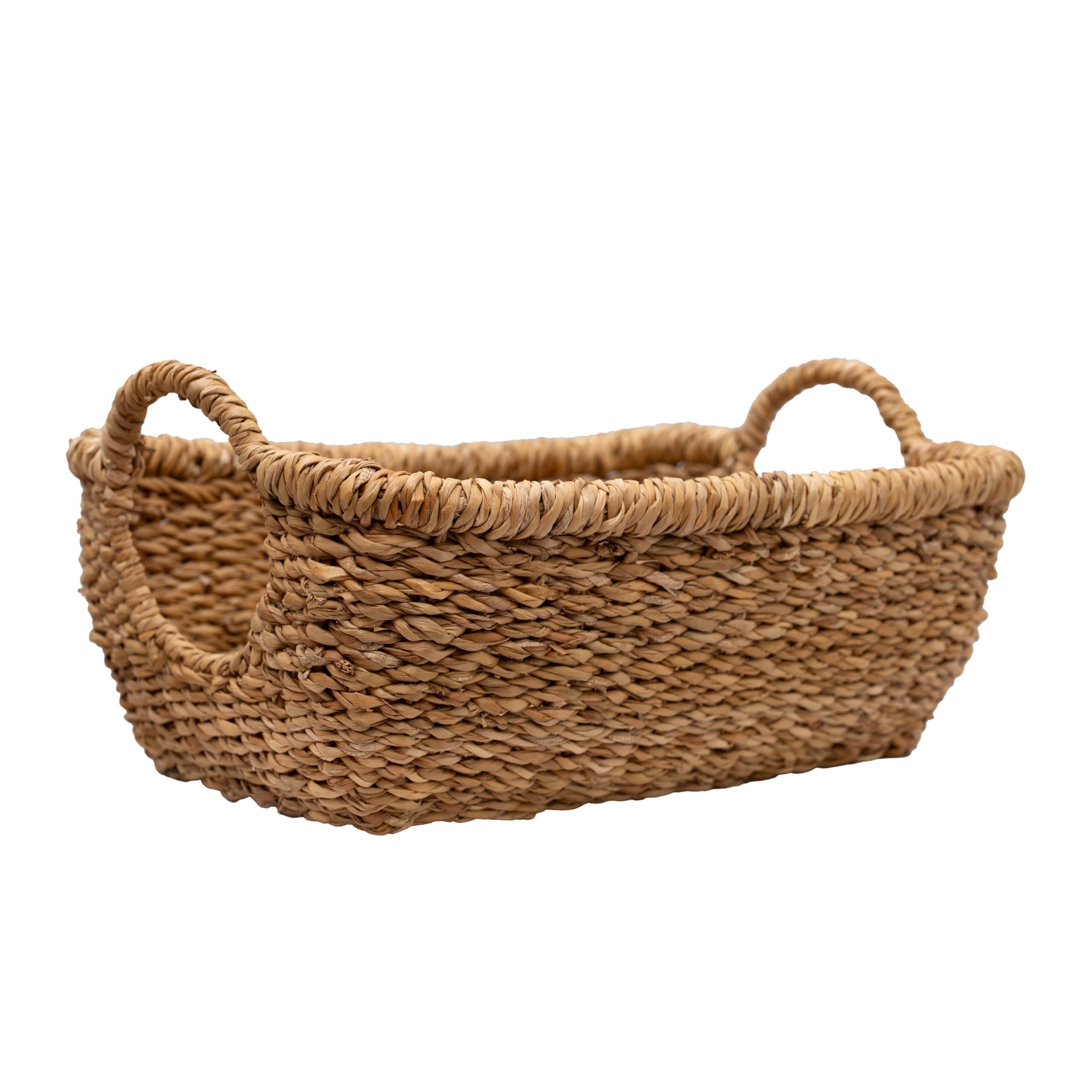 Arthur Cameron – Meghna Handwoven Seagrass Storage Basket Tray – Decorative Shelf Organiser and Natural Home Décor (LARGE)