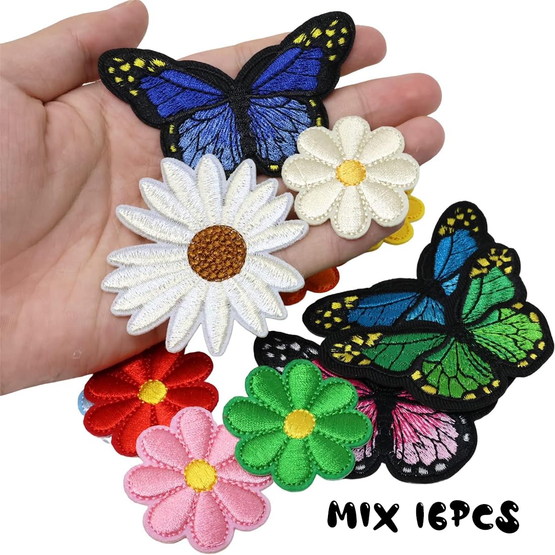 16 Toppe Termoadesive Ricamate Rosa - Per Jeans, Giacche E Zaini - Foto 7