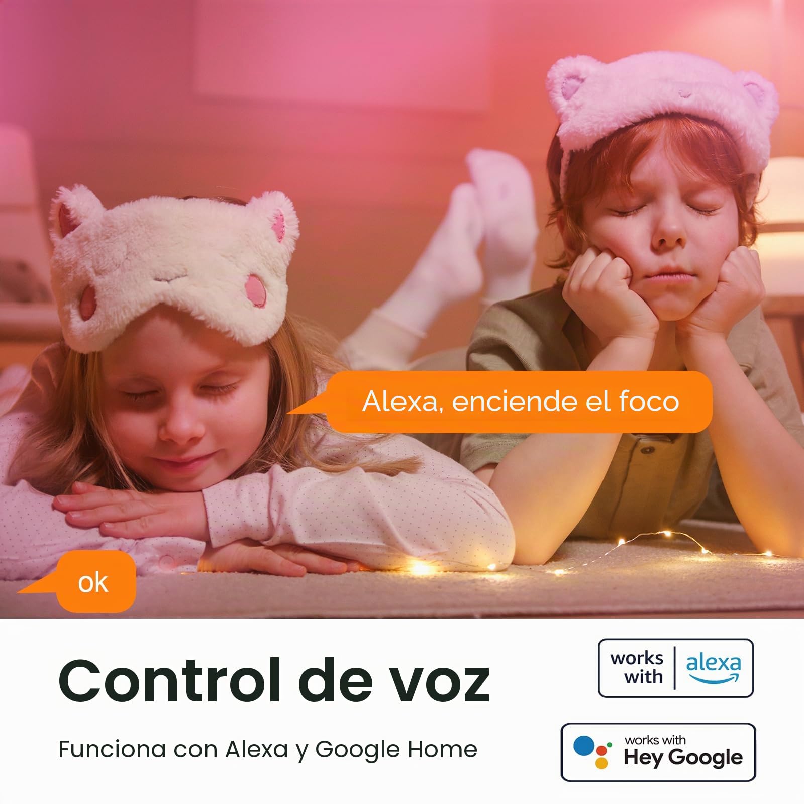 ANTELA Bombillas LED WiFi GU10 5 W, regulable, control App con Alexa/Google Home, RGB&2700K-6500K blanco frío cálido, 8 unidades | Regulable, control App con Alexa/Google Home, RGB&2700K-6500K blanco frío cálido, 8PCS, 2.4Ghz wifi