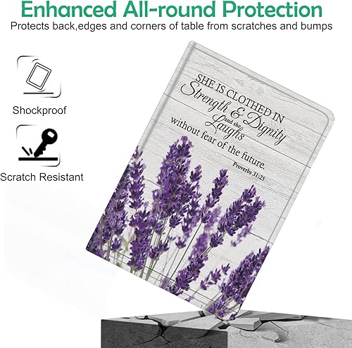 Miniatura 10 de Compatible con iPad de 9 generación (2021)8 generación (2020)7 generación (2019) de 10.2 pulgadas, soporte ajustable y función de encendido y