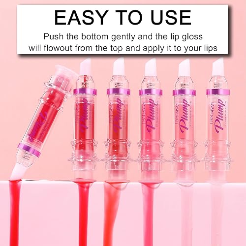 Miniatura 6 de iBooondee 6 colores ultra hidratantes y nutritivos regordete y pout lipper, acabado brillante, brillo de labios más completo, brillo de labios