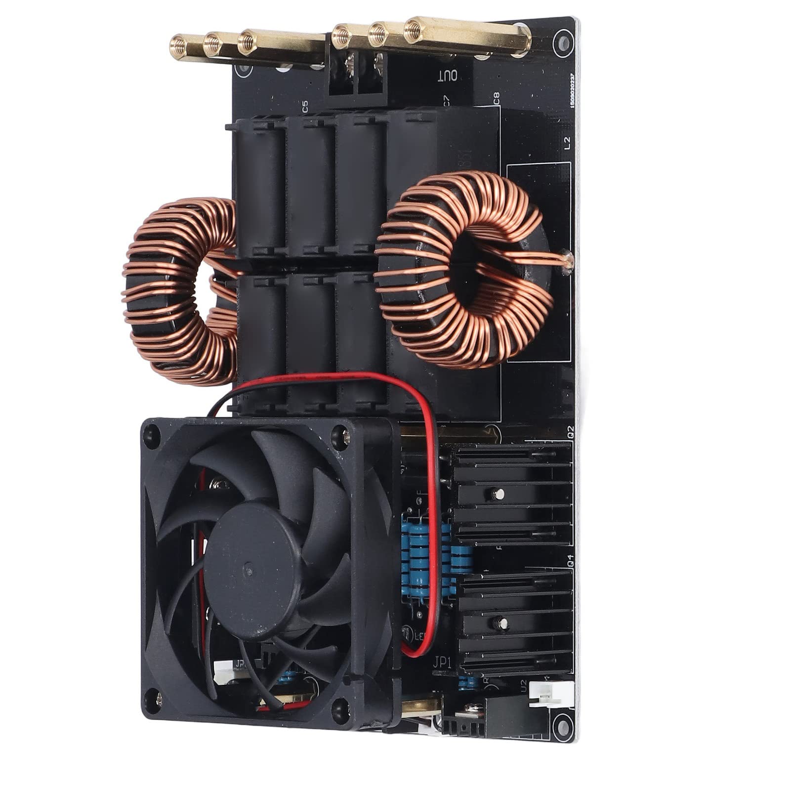 FTVOGUE Płyta Grzewcza Indukcyjna ZVS moduł Zasilania Nagrzewnicy z cewką DC 12 V do 40 V 50A 1KW Obudowa z Tworzywa Sztucznego do Ogrzewania Metalu Naprawa Elektroniki Zastosowanie w Warsztacie