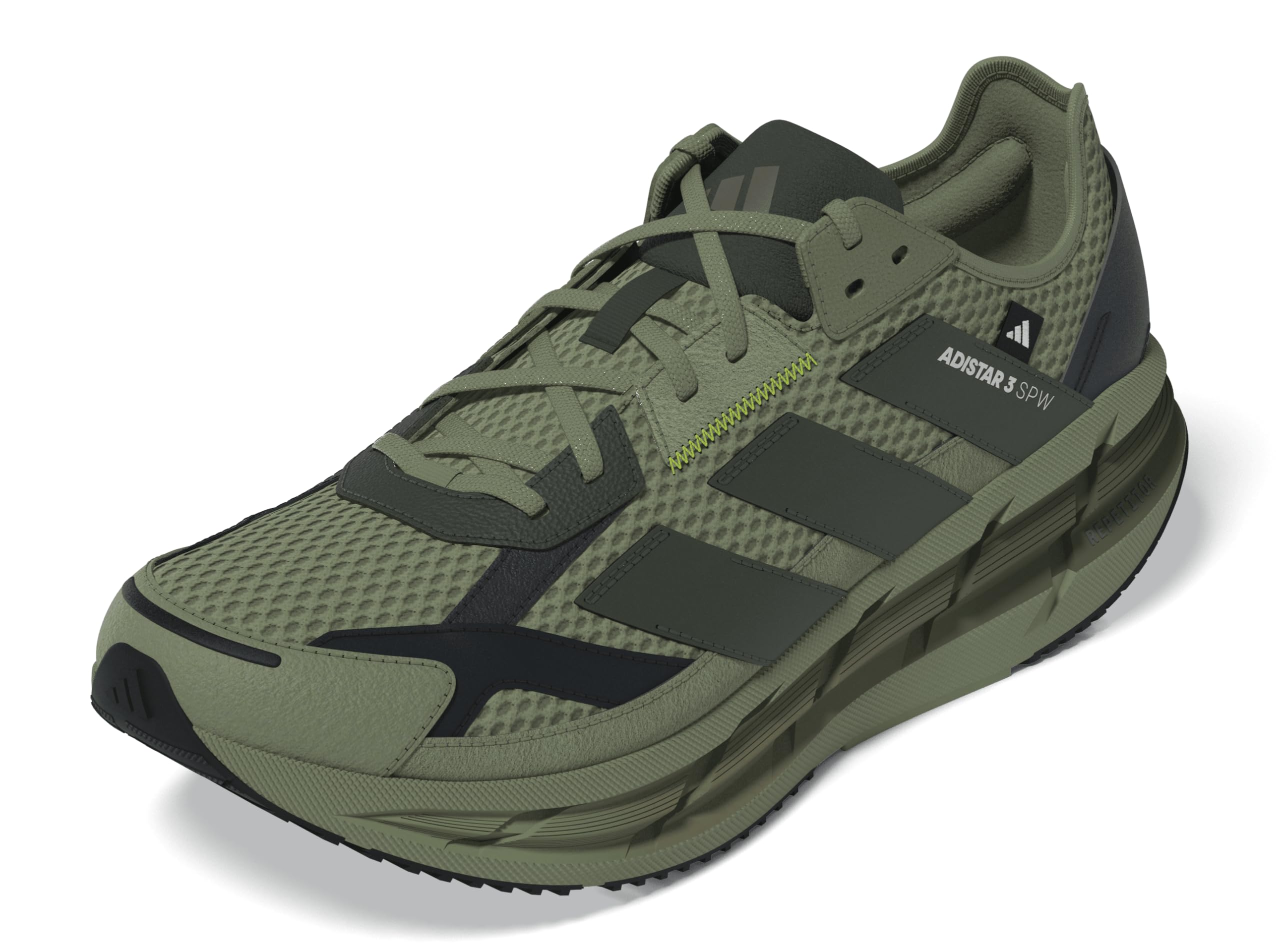 adidas Mens Adistar 3 Sportswear Running Sneakers Shoes - Green