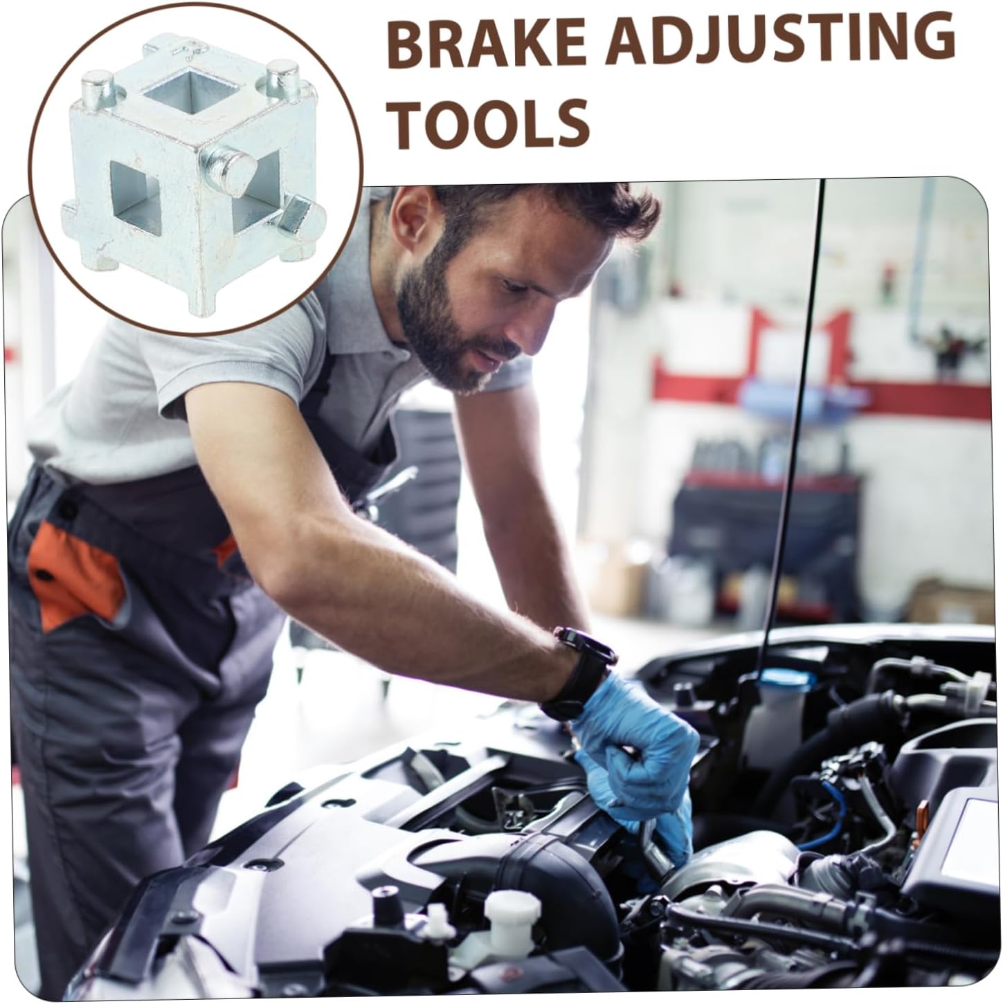 VALICLUD Disc Brake Caliper Compression Tool Drive Brake Piston Compressor for Efficient Brake Maintenance Durable Design for Mechanics and DIY Car Enthusiasts