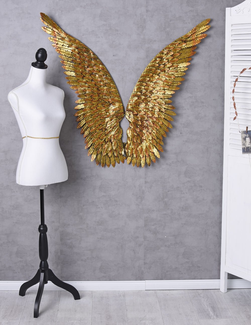 2 XXL Alas de Ángel Decoración Pared Ángel Colgante de Pared Escultura de Pared Ala 100cm Palazzo Exclusivo