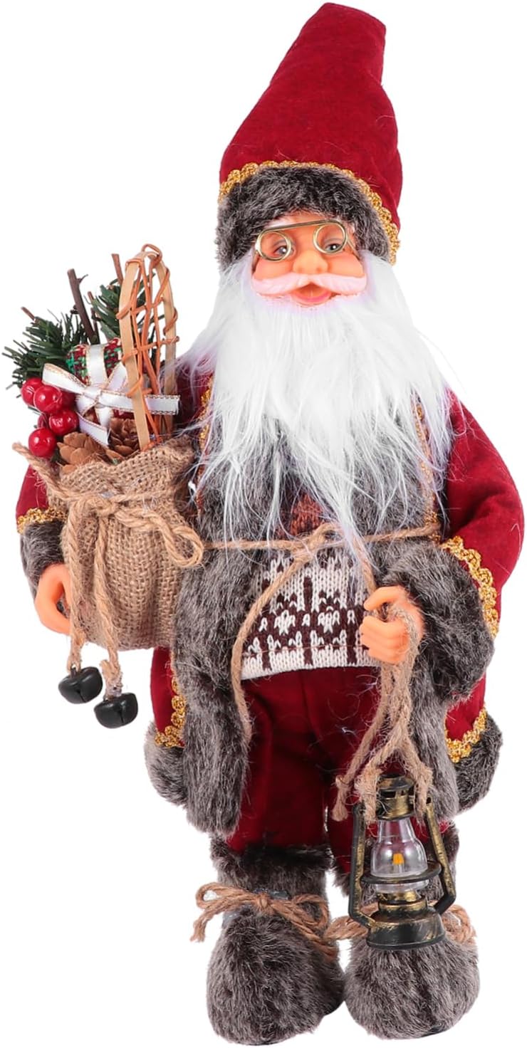PRETYZOOM 1pc Santa Claus Doll Ornament for Christmas Decor Desktop Showcase Decoration for Holiday Home Ornament Lightweight Festive Adornment
