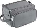 Buruis Extra Large Toiletry Bag for Men, Travel Toiletry Organizer Dopp Kit Water-resistant Shaving Bag, PU Leather Cosmetic Organizer Bathroom Shower Bag for Toiletries, Grooming, Accessories (Black)