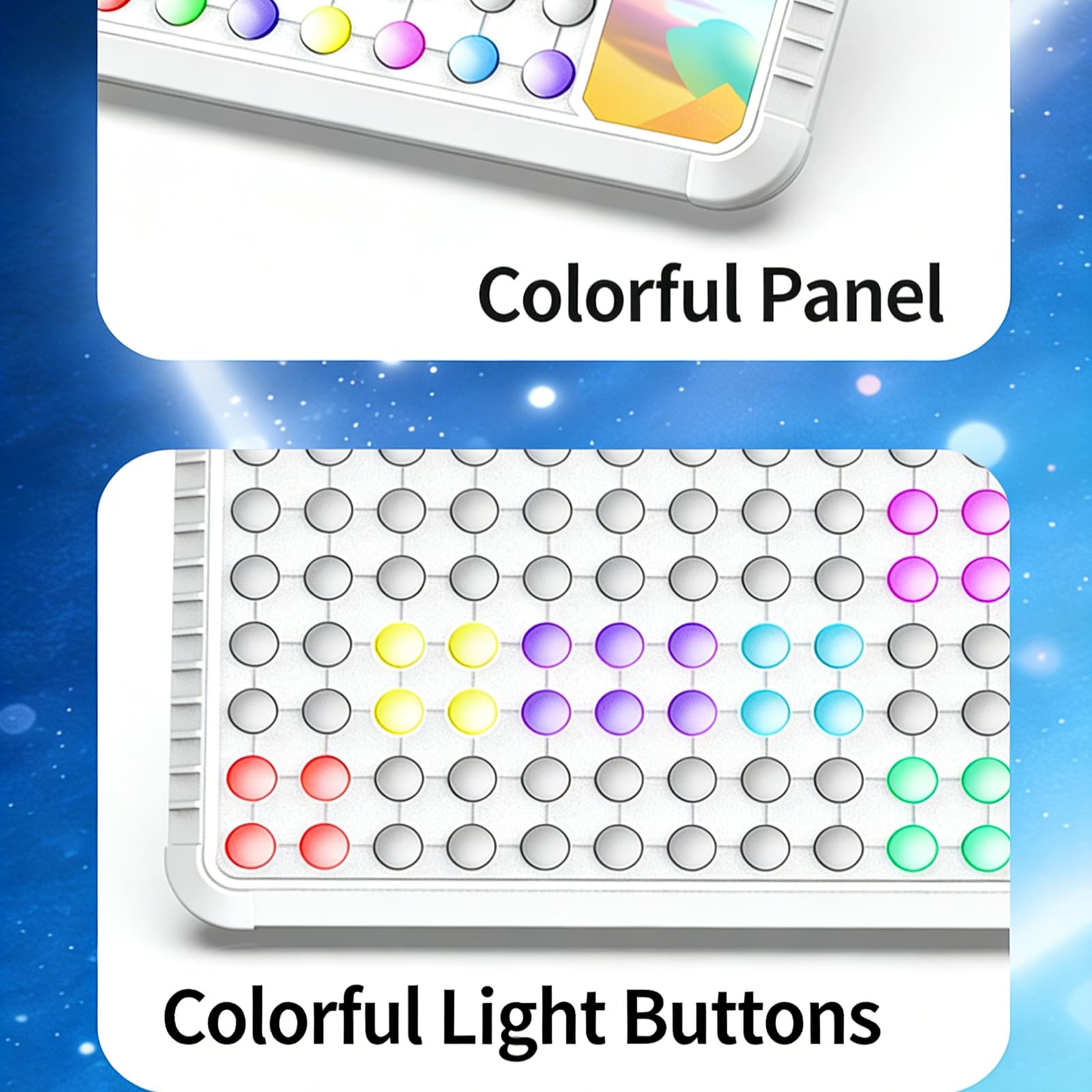 Interaktives elektronisches Spielbrett mit bunten LED Lichtern und Berührungssensoren, 19 Verschiedene Spiele, Familienunterhaltung, elektronisches Puzzle Spielzeug