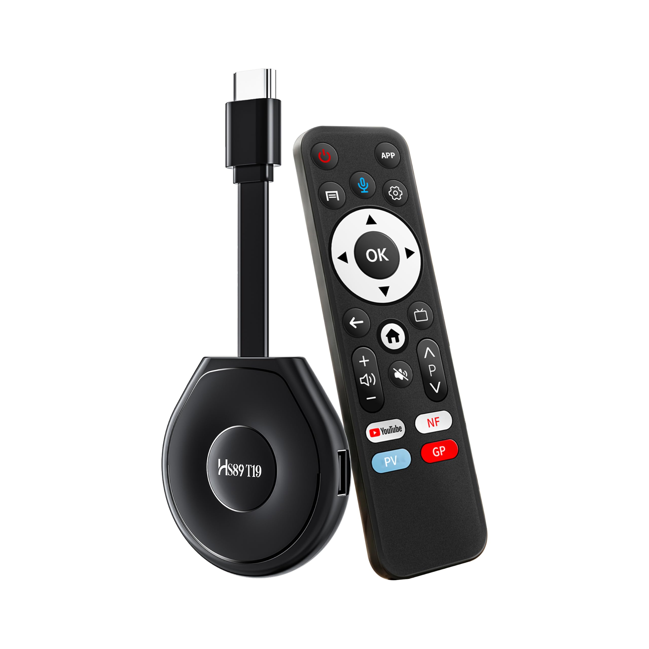 Android 14 TV Stick, RK3539 Quad Core 4GB RAM 32GB ROM, 4K WiFi 6 USB3.0 | 64bit Cortex-A53 Chipset, Smart TV Stick Support 2.4G /5G Dual-band Wi-Fi BT 5.4, Ethernet 10/100M Streaming Stick TV