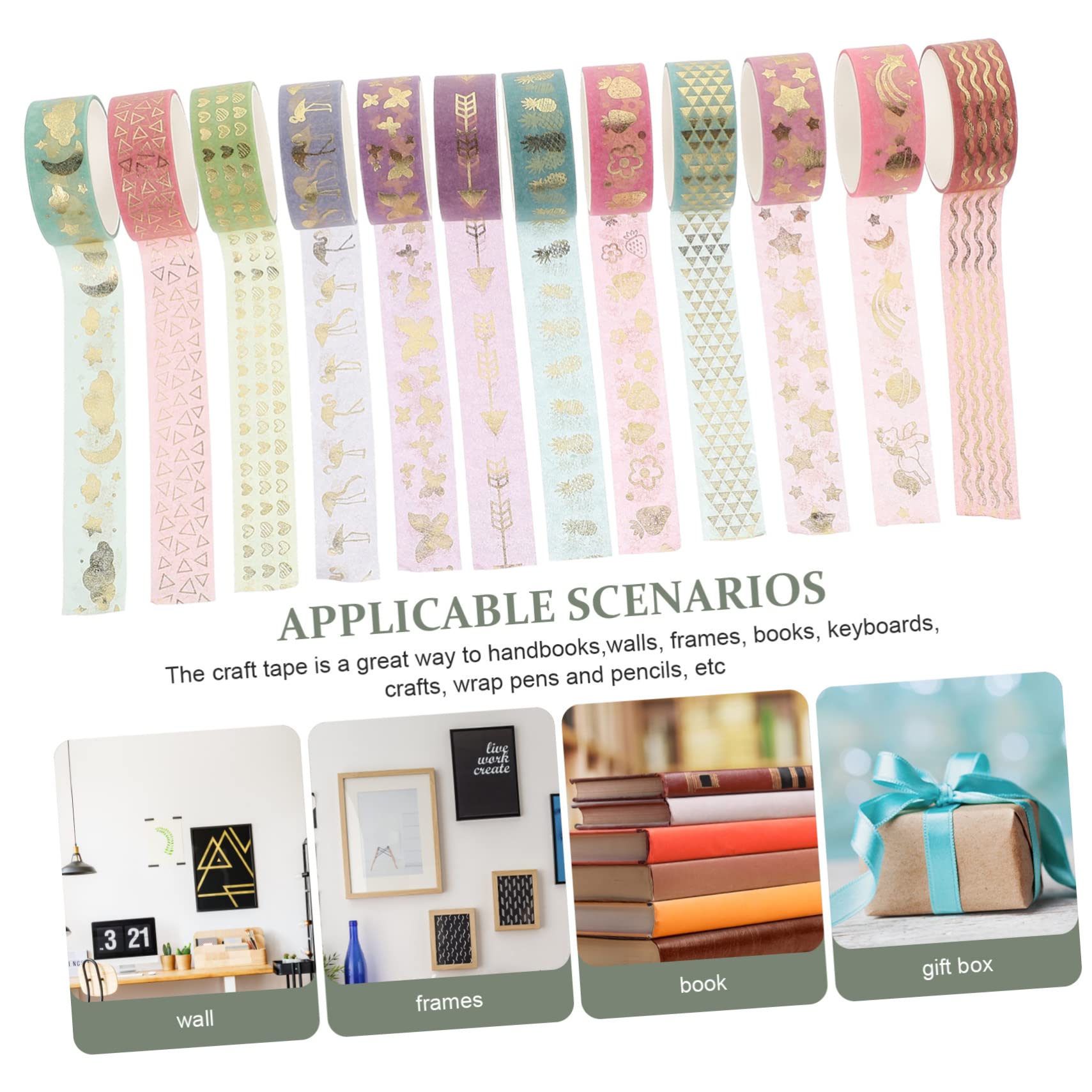 Lurrose 48 Rollos Bolsillo y Papel Etiqueta Engomada del Álbum Bricolaje Cintas Bricolaje Diario Cintas Washi Decorativas Suministros para La Fiesta Las Flores
