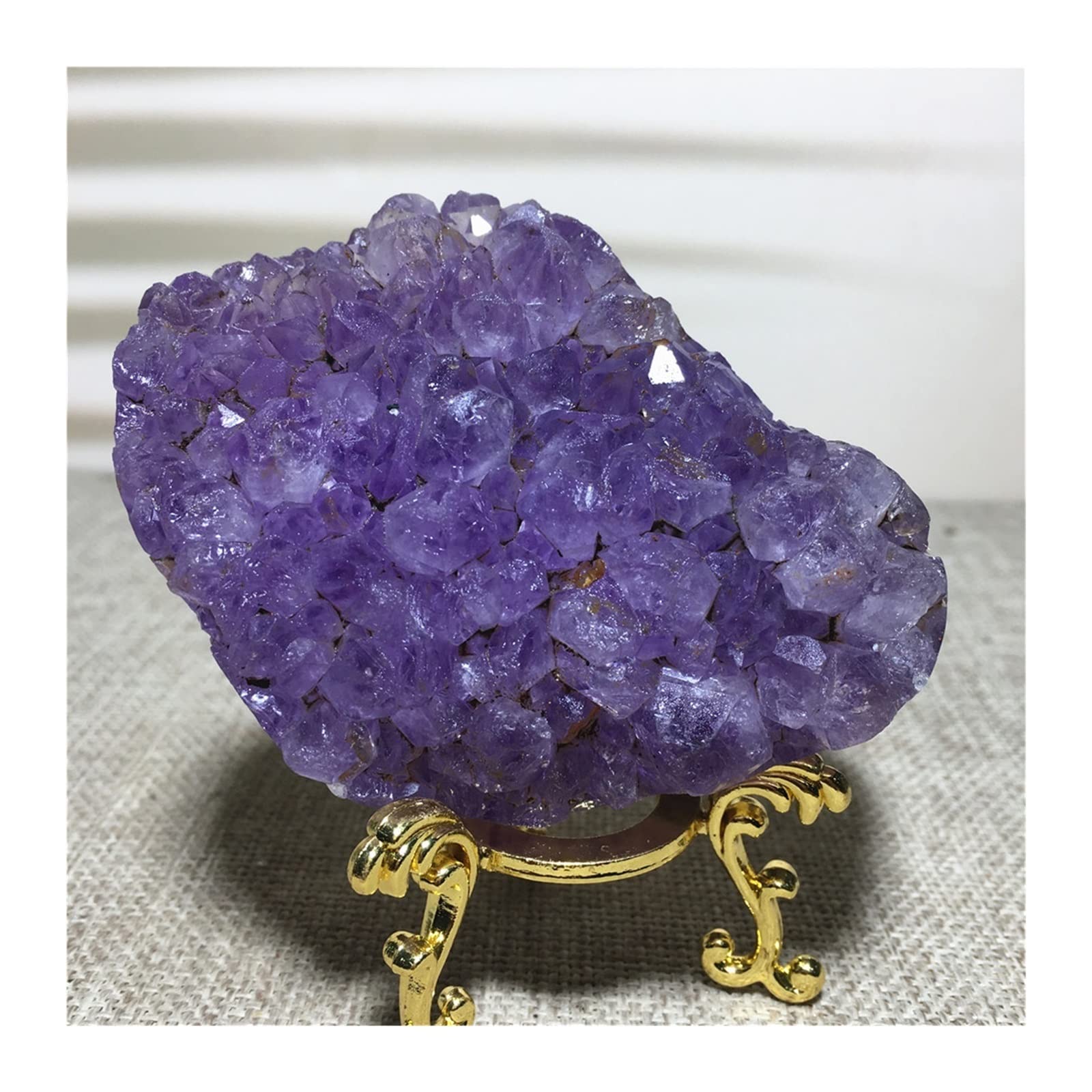 Amethyst geode 300g Natural Agate Amethyst Geode, Quartz Crystals Specimen Ornament Home Furnishing Decoration Point Stone and Reiki Healing crystal decor