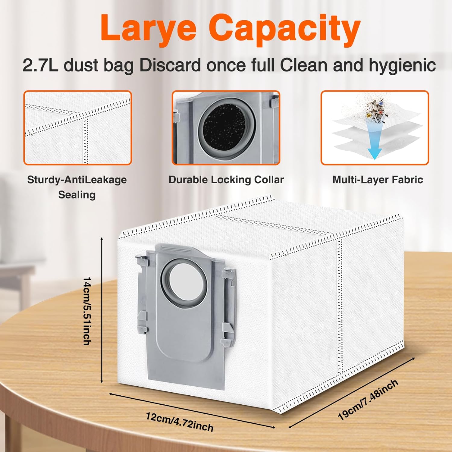 26 Pack Replacement Accessories Kit for Roborock Qrevo Curve/P20 Pro/Edge Vacuum Cleaner, 2 Dual Main Brush,6 Side Brush,4 HEPA Filter,6 Mop Pads,4 Dust Bags,1 Cleaning Brush,1 Screwdriver