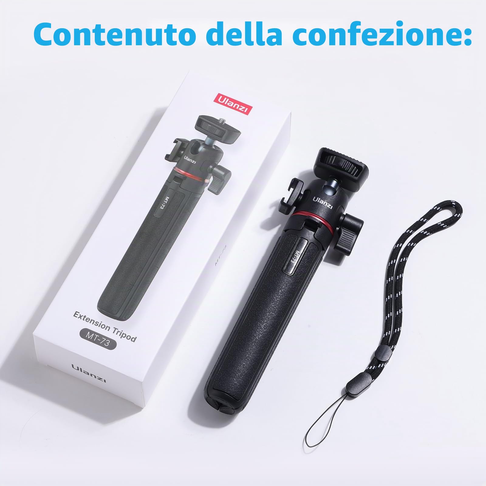 Mini Treppiede Fotocamera 54cm/21.6in, ULANZI MT-73 Treppiede per Fotocamera Piccolo con vite da 1/4'', Treppiede da Viaggio, Treppiede Tascabile compatibile con Compatto Fotocamera