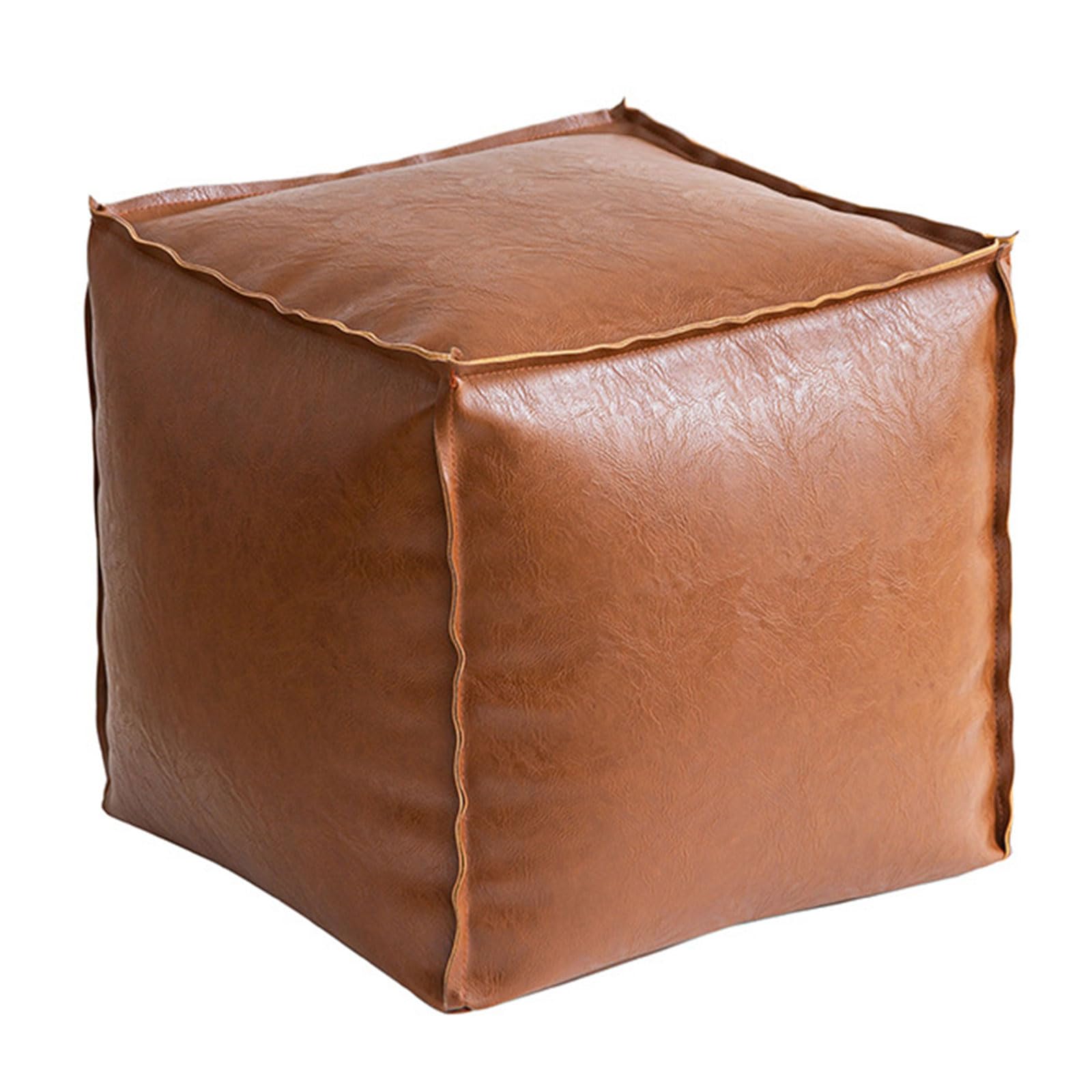 carotoe Sturdy PU Leather Storage Pouf Organizers Seat for Bedroom Living Room Interior Designs Multifunctional Storage Stool